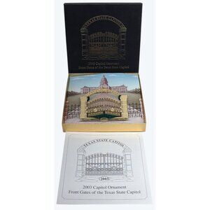 2003 Texas Capitol Front Gates Christmas Ornament with Box